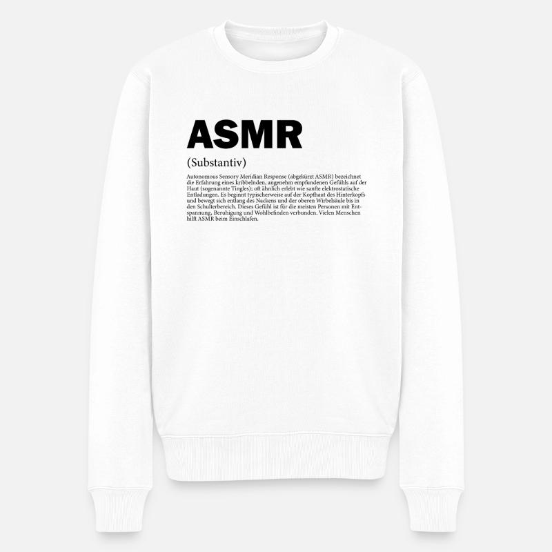 Definition ASMR - Männer Premium Bio Pullover - Weiß