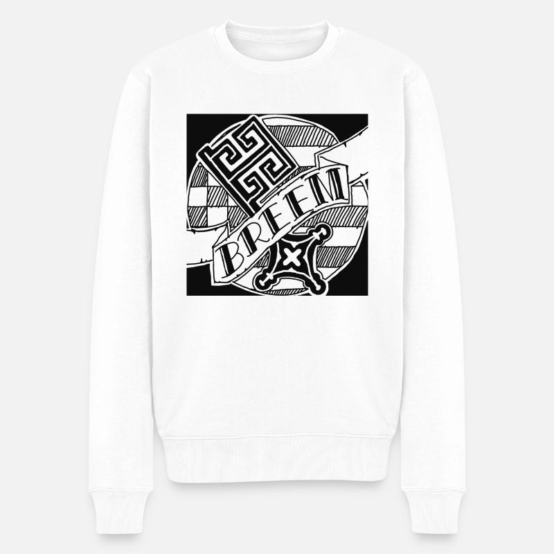 Bremen Bremer Schlüssel Speckflagge bremen hanse - Männer Premium Bio Pullover - Weiß