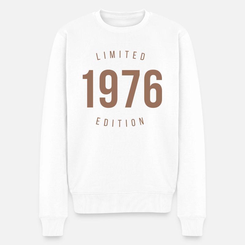 1976 Édition limitée Style rétro Cadeau d’anniversaire - Pull Premium bio Homme - blanc