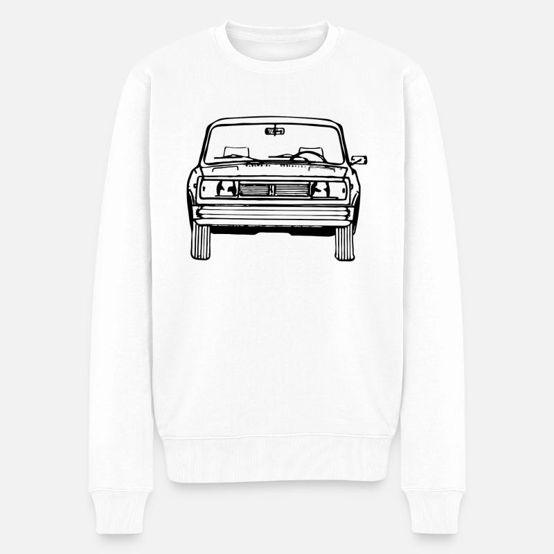 Lada Nova 1300 Front - Männer Premium Bio Pullover - Weiß