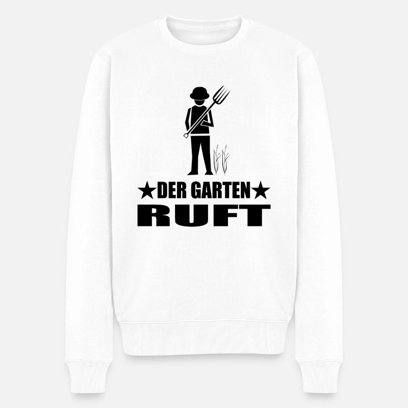 Garten - Männer Premium Bio Pullover - Weiß