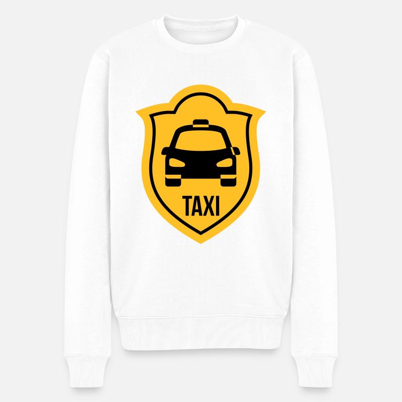 Taxi - Männer Premium Bio Pullover - Weiß