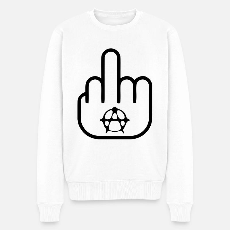 Anarchie - Rock - Punk - Pull Premium bio Homme - blanc