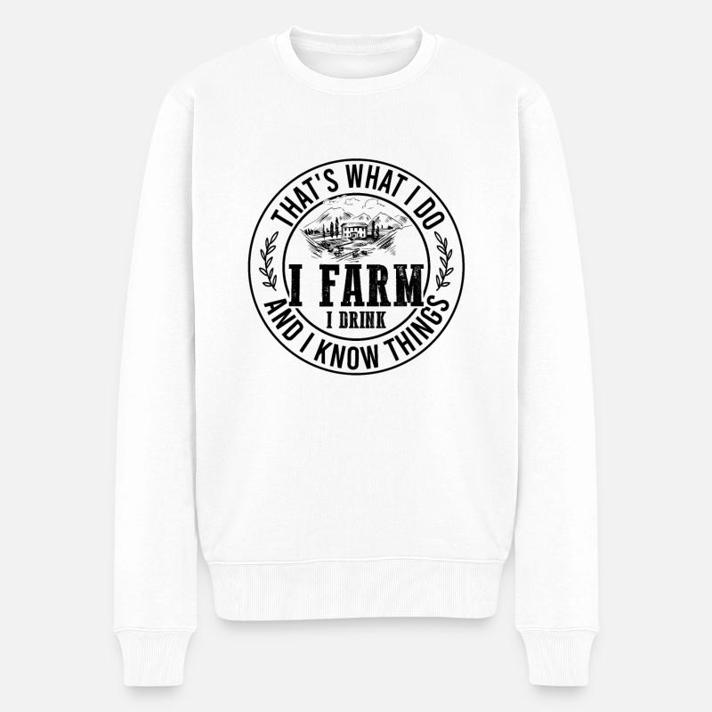 farmer farmer - Pull Premium bio Homme - blanc