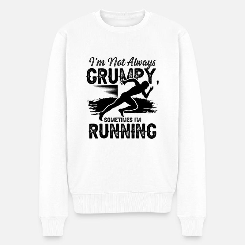 running sport - Männer Premium Bio Pullover - Weiß