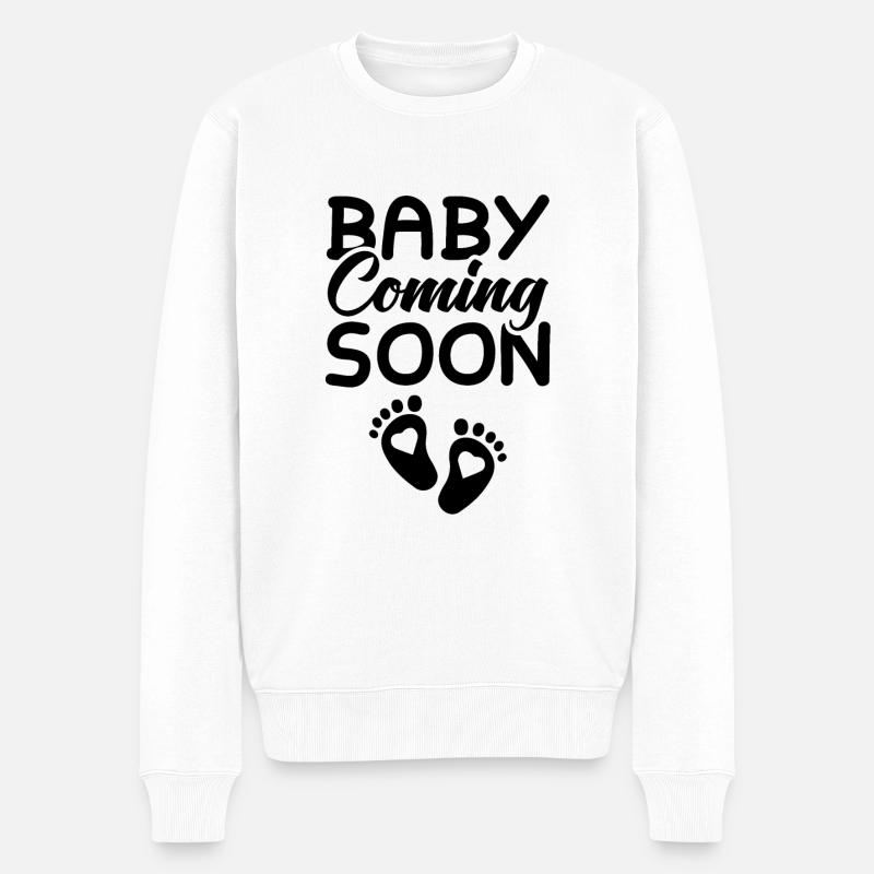 baby coming soon - Pull Premium bio Homme - blanc