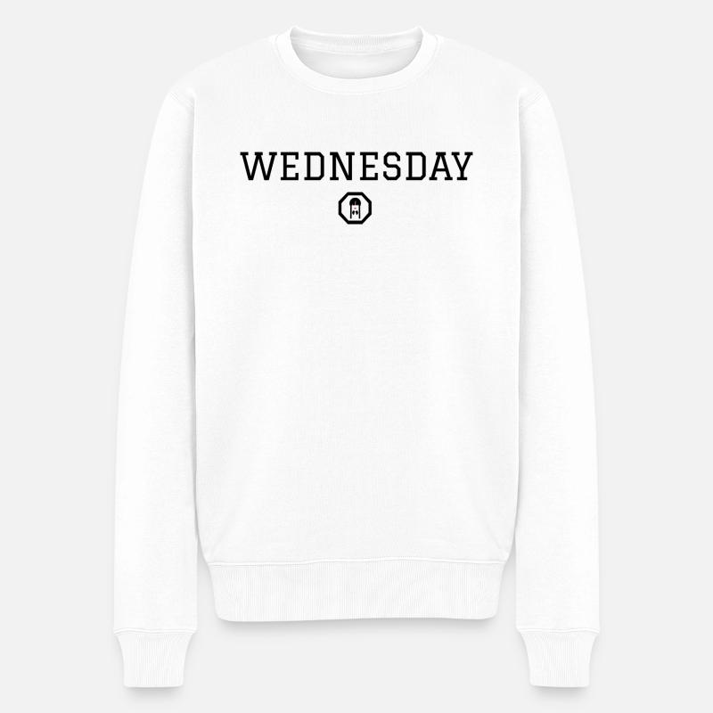 Mittwochsabzeichen - Männer Premium Bio Pullover - Weiß