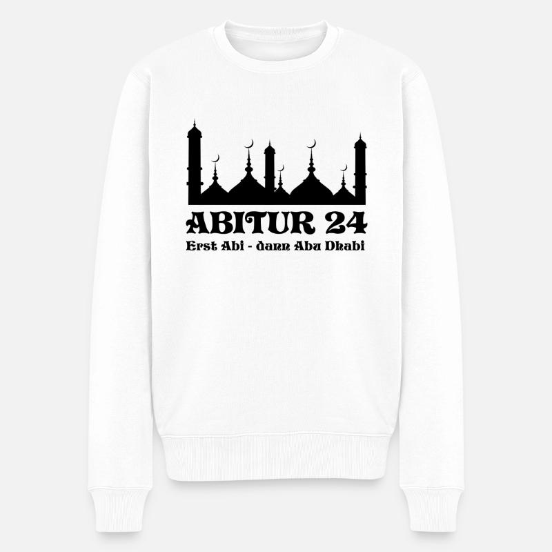ABITUR 24 - ABI 2024 - ABITURIENT - ABU DHABI - AK - Männer Premium Bio Pullover - Weiß
