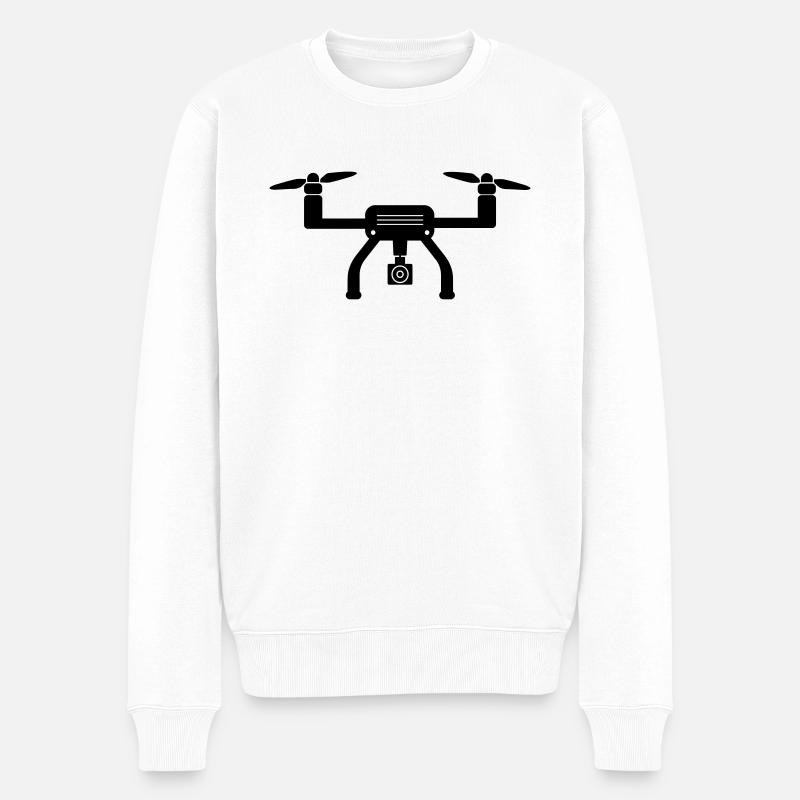 drone - Pull Premium bio Homme - blanc