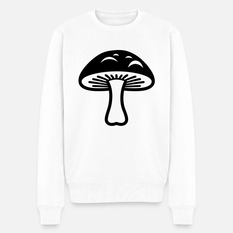 Pilz - Männer Premium Bio Pullover - Weiß