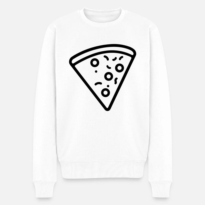 part de pizza - Pull Premium bio Homme - blanc