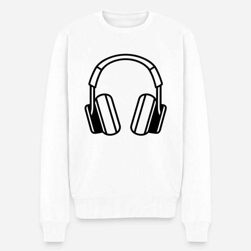 Gaming-Headset - Männer Premium Bio Pullover - Weiß
