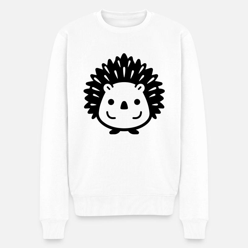 Igel - Männer Premium Bio Pullover - Weiß
