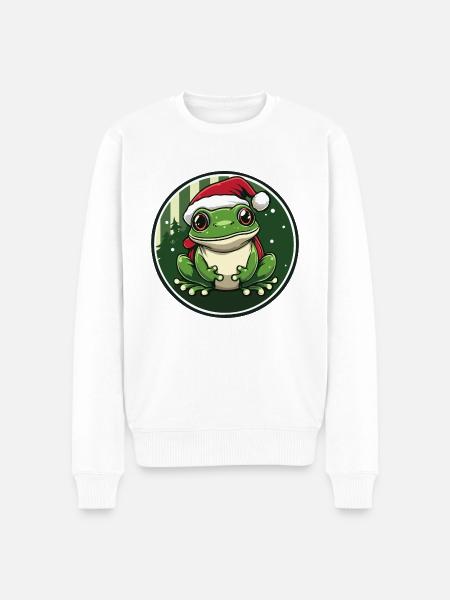 Frog Christmas Animal - Men's Premium Organic Jumper - white