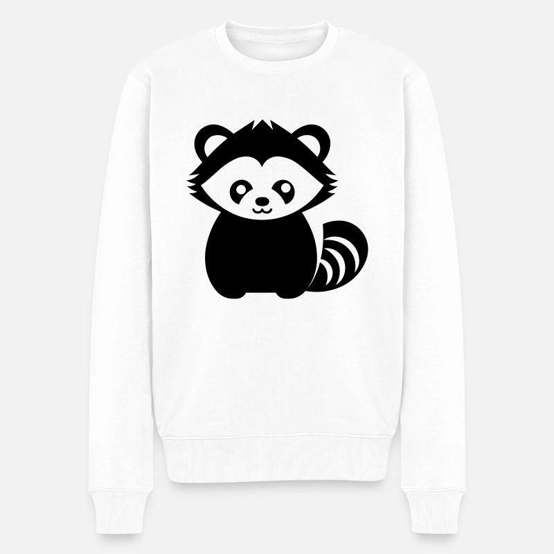 panda roux - Pull Premium bio Homme - blanc