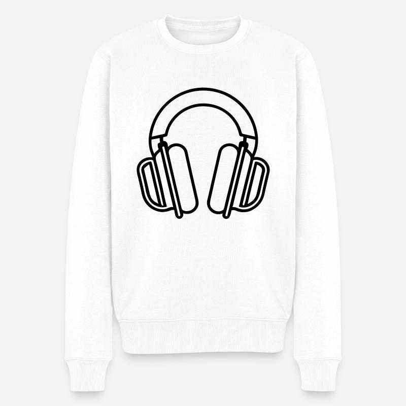 Gaming-Headset - Männer Premium Bio Pullover - Weiß
