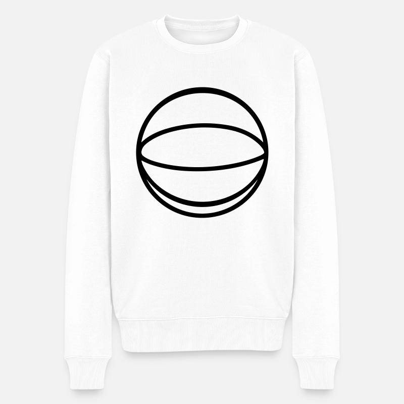 Ballon de basket - Pull Premium bio Homme - blanc