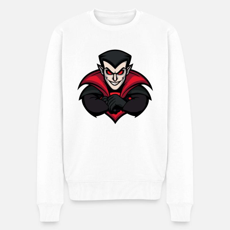 Bande dessinée vampire Halloween - Pull Premium bio Homme - blanc