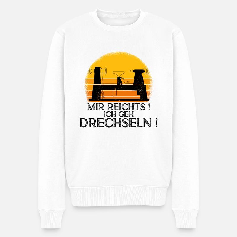 Drechsler Drechseln Drechselbank Drechsel - Männer Premium Bio Pullover - Weiß