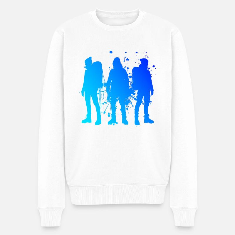 Bloc Escalade Bloc Femmes grimpeuses - Pull Premium bio Homme - blanc