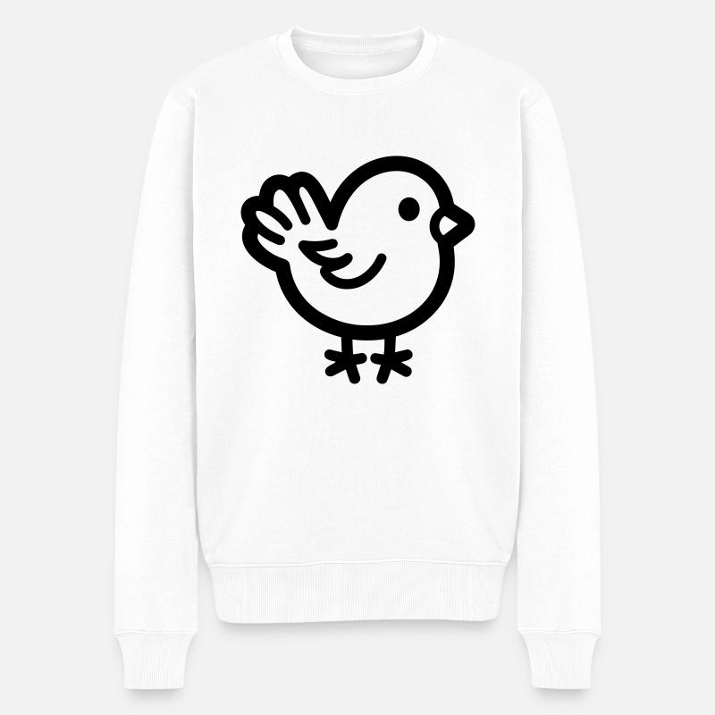 poussin - Pull Premium bio Homme - blanc