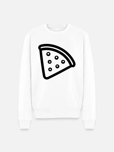 Pizza slice - Men's Premium Organic Jumper - white