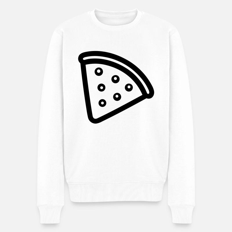 part de pizza - Pull Premium bio Homme - blanc