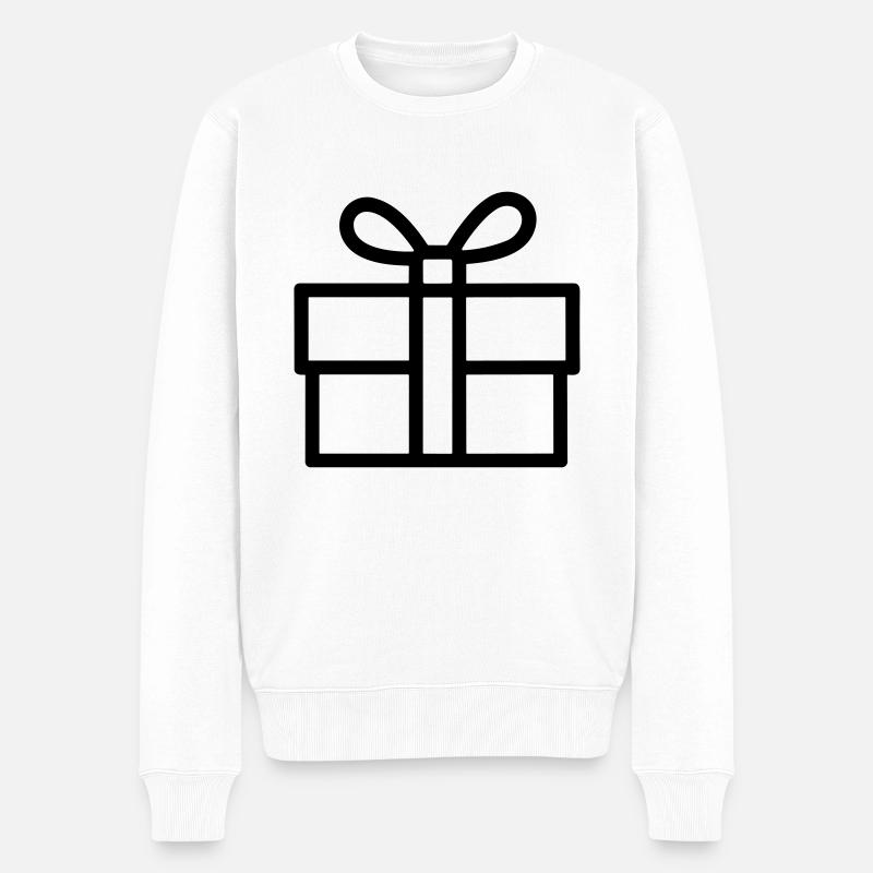 Kleine Geschenkbox - Männer Premium Bio Pullover - Weiß