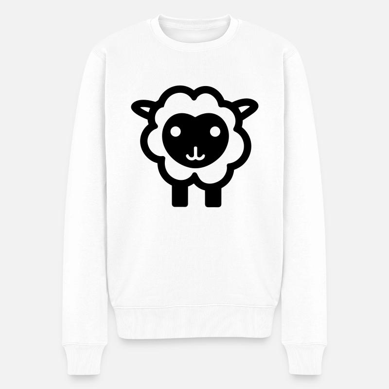 Schaf - Männer Premium Bio Pullover - Weiß