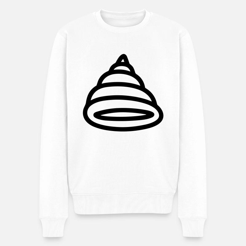 Muschel - Männer Premium Bio Pullover - Weiß