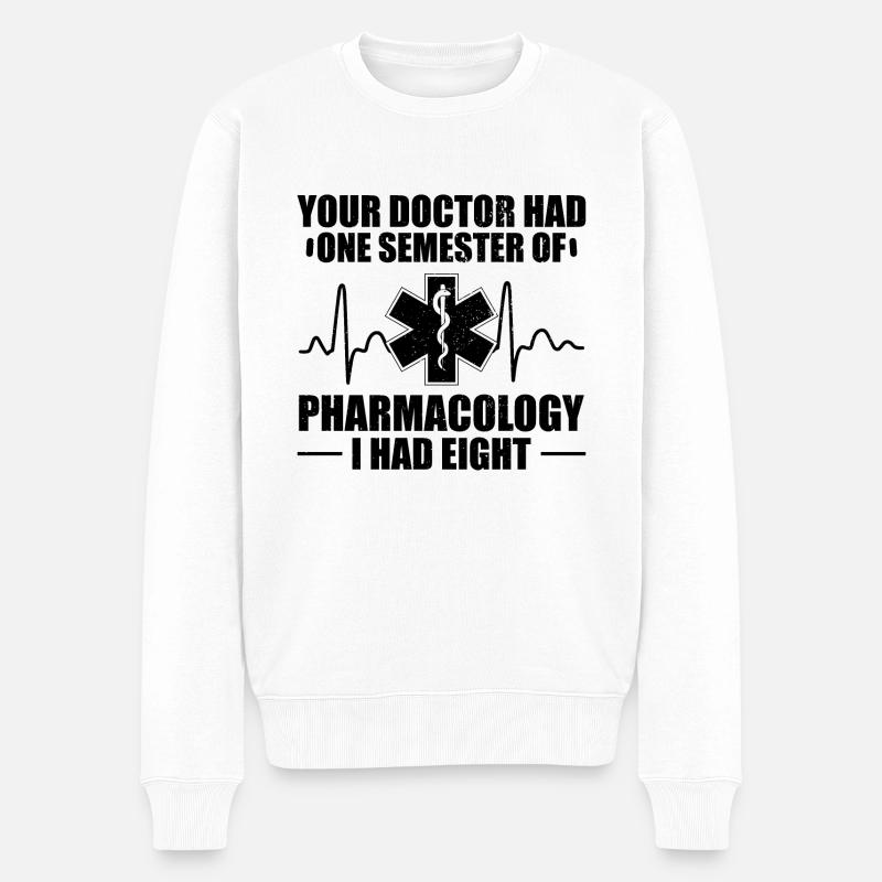 Apotheker | Pharmazie Beruf Drogist Geschenkideen - Männer Premium Bio Pullover - Weiß
