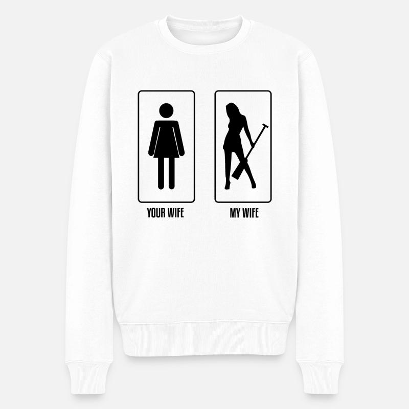 Drachenboot Trainer für chinesische Bootsrennen - Männer Premium Bio Pullover - Weiß