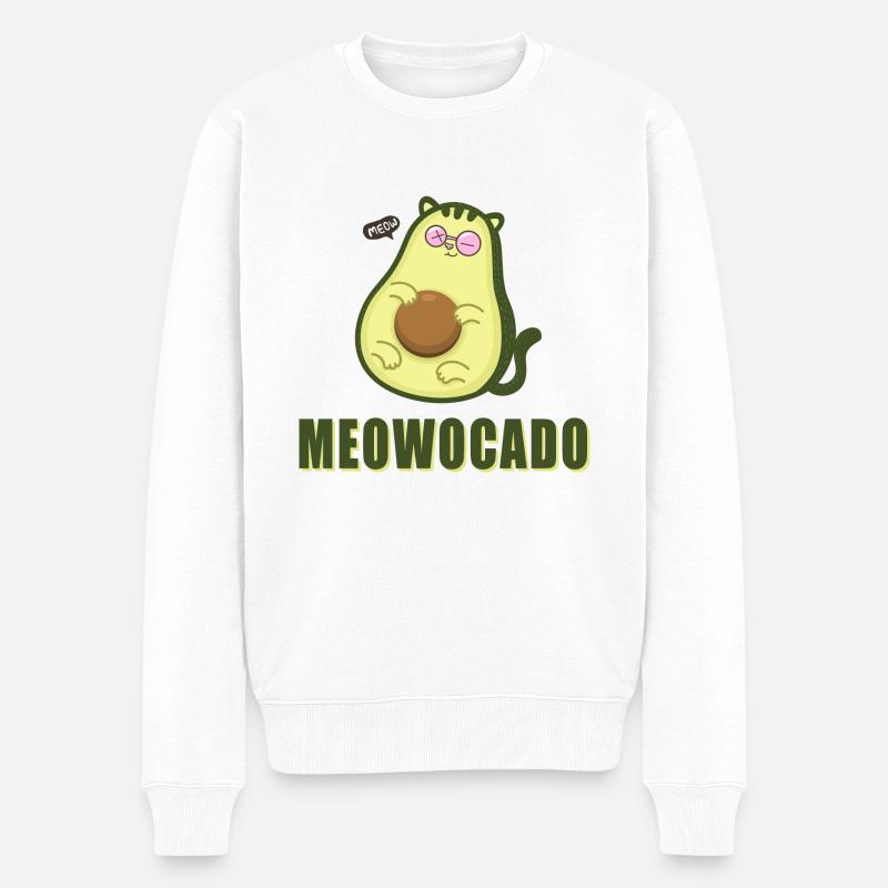 Meowocado - Pull Premium bio Homme - blanc