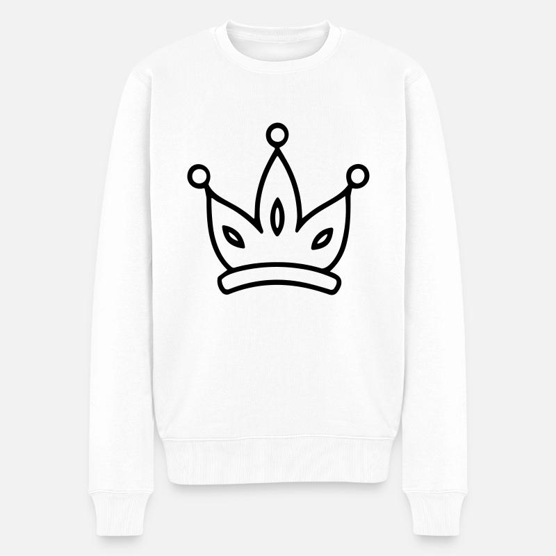 Diadem - Männer Premium Bio Pullover - Weiß