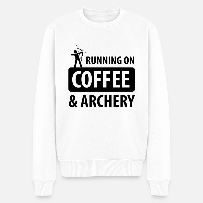 Bogenschießen Bogenschiessen Bogenschütze - Männer Premium Bio Pullover - Weiß