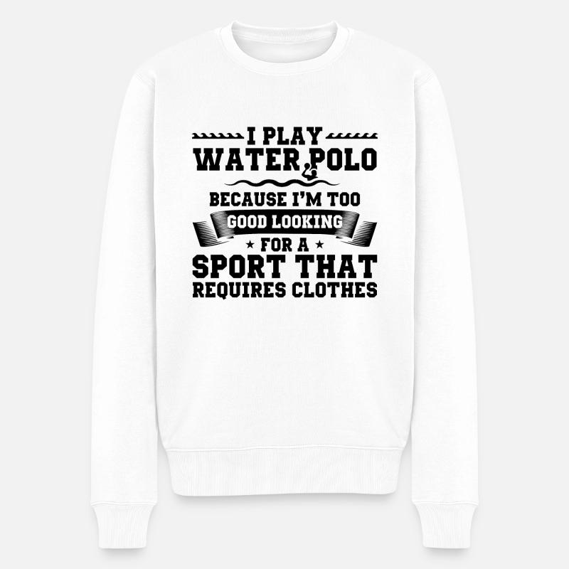Wasserball Spieler | Sport Team Trainer Geschenke - Männer Premium Bio Pullover - Weiß