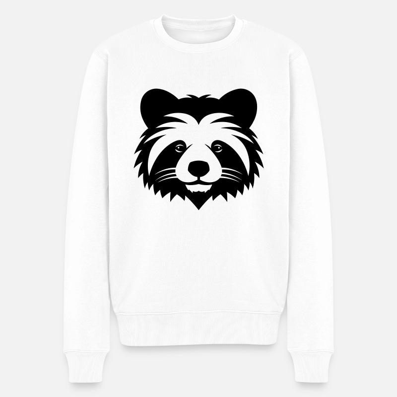 panda roux - Pull Premium bio Homme - blanc