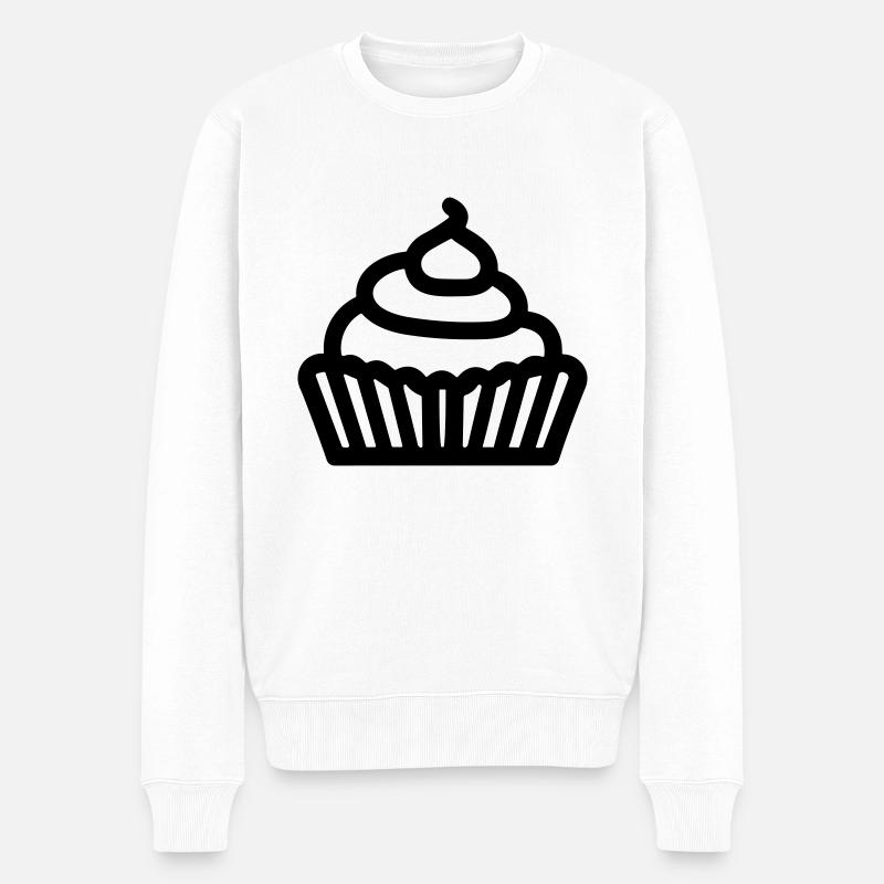 Cupcake - Männer Premium Bio Pullover - Weiß