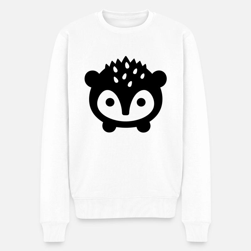 Igel - Männer Premium Bio Pullover - Weiß
