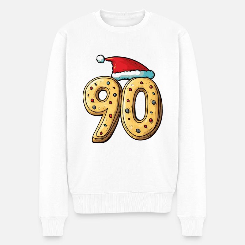 90 Numéro Noël - Pull Premium bio Homme - blanc