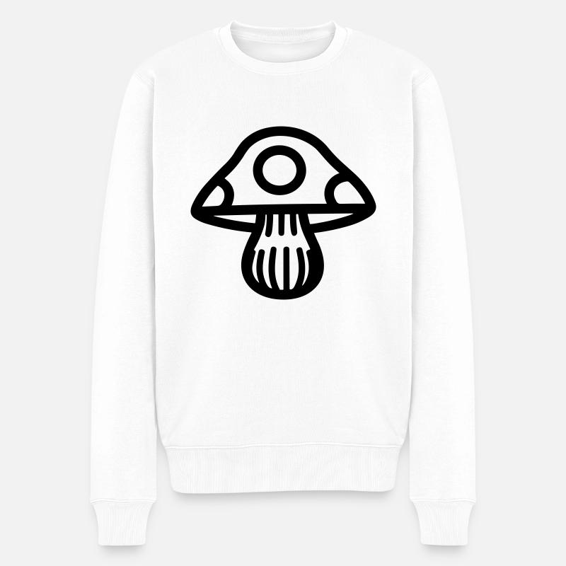Pilz - Männer Premium Bio Pullover - Weiß