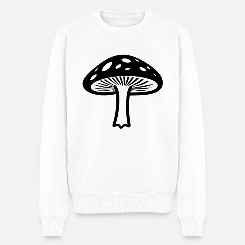 Pilz - Männer Premium Bio Pullover - Weiß