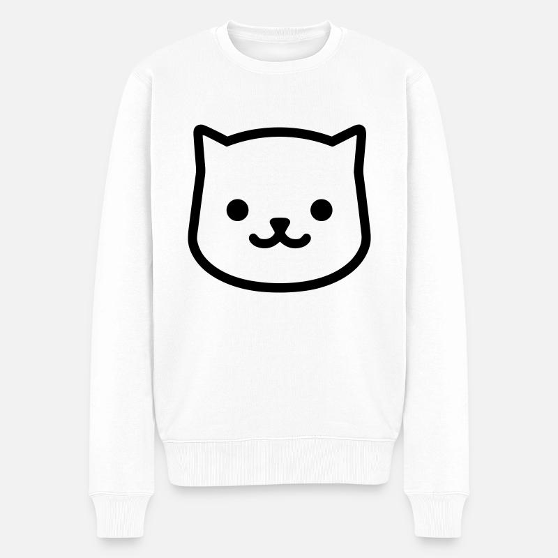 Kätzchen - Männer Premium Bio Pullover - Weiß