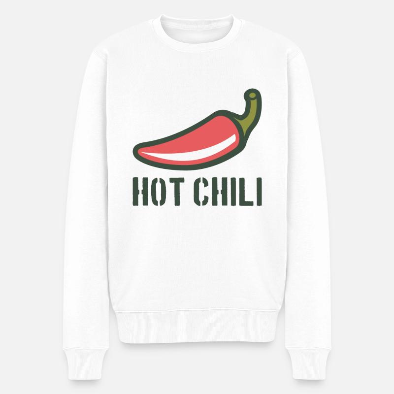 Chili Hot Chili - Pull Premium bio Homme - blanc