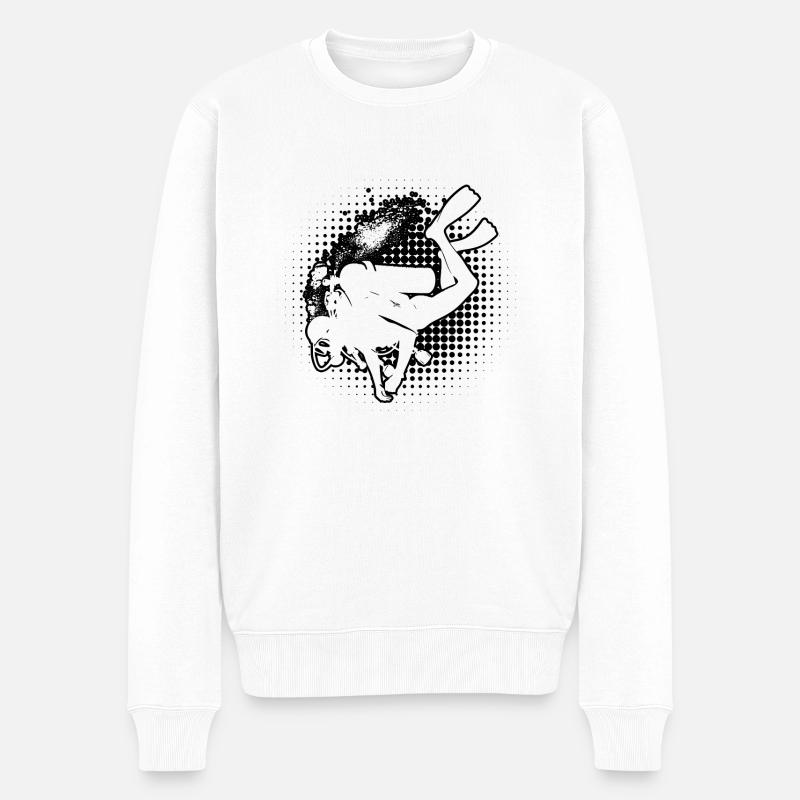 Plongeur Plongée Scuba Diver Homme - Pull Premium bio Homme - blanc
