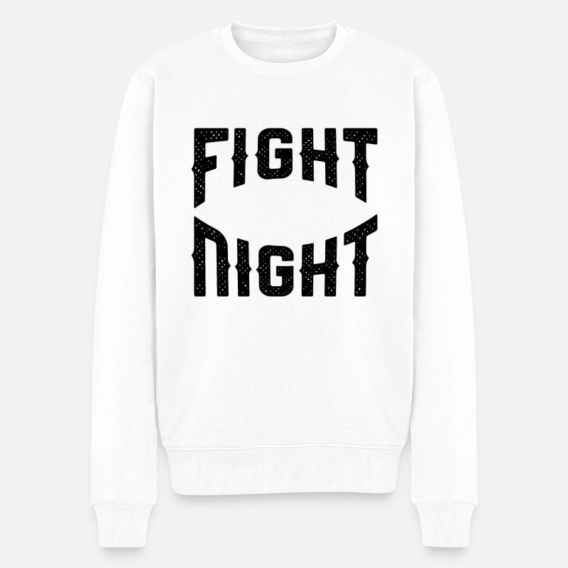 Fight Night - Männer Premium Bio Pullover - Weiß