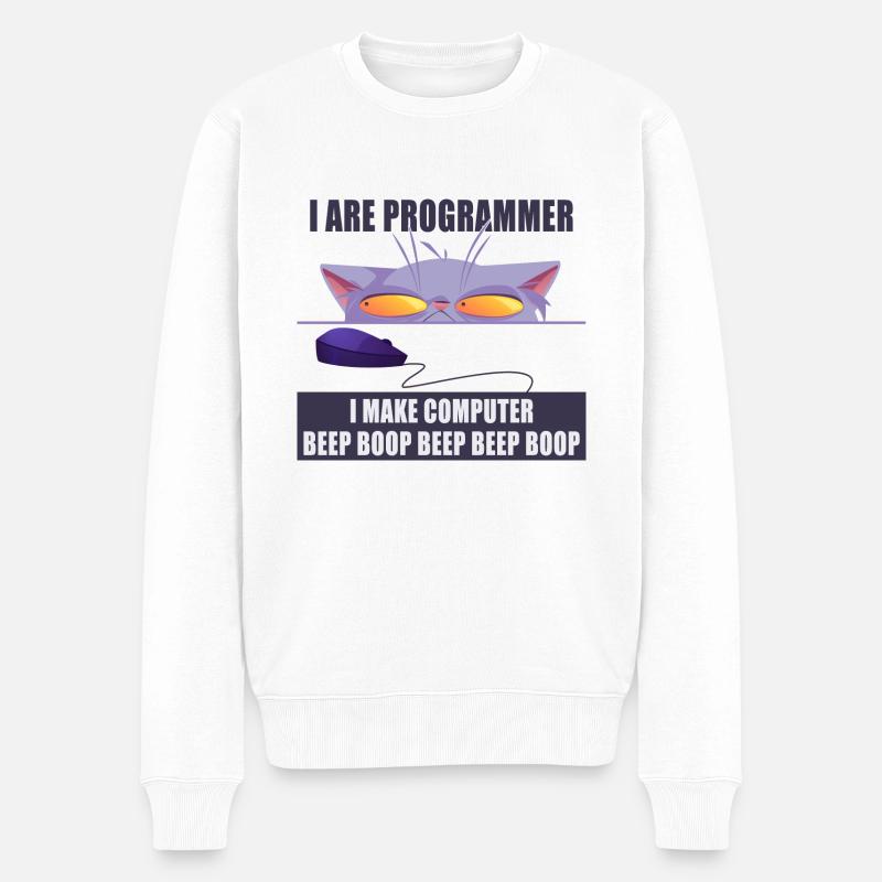 Je suis programmeur - Pull Premium bio Homme - blanc