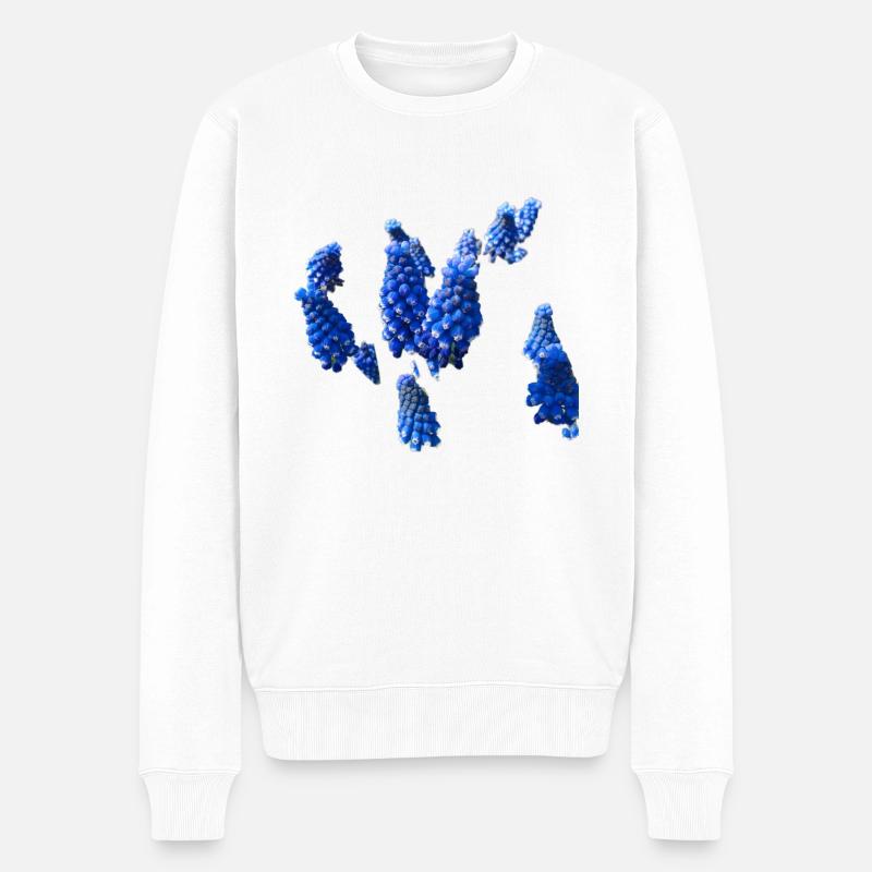 Fleurs,Fleur,Printemps,Fleurs,Jacinthes - Pull Premium bio Homme - blanc