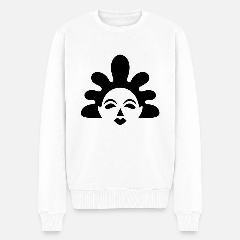 Clown - Männer Premium Bio Pullover - Weiß