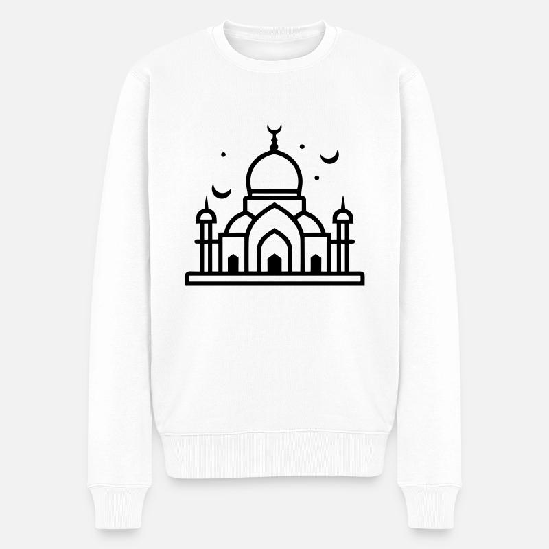 Moschee - Männer Premium Bio Pullover - Weiß